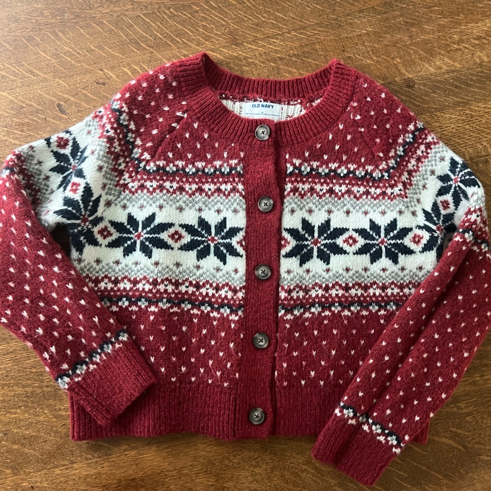Old Navy Holiday Fair Isle Cardigan Sweater